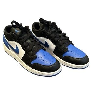 Nike Air Jordan Boy's 1 Low (GS) Alternate Royal White Royal Blue Size 6.5Y